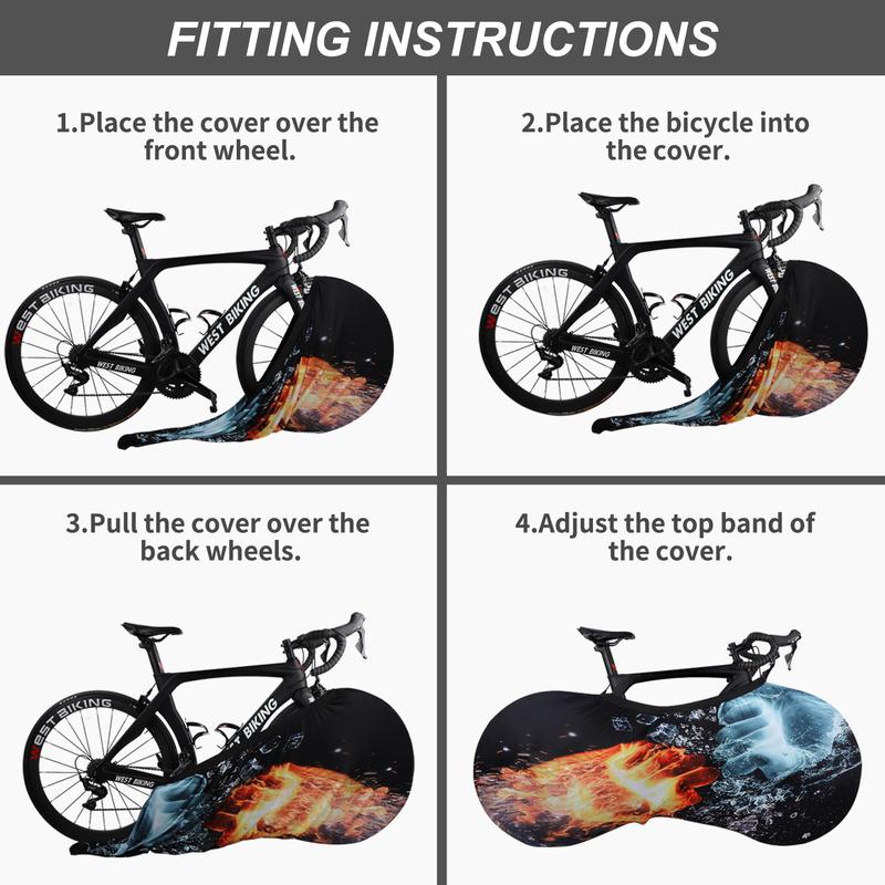 WEST BIKING MTB Road Bike Protector Wheels Cover Dust-Proof Scratch-proof Frame Chain Protective Gear 26 27.5 29 700C Storage