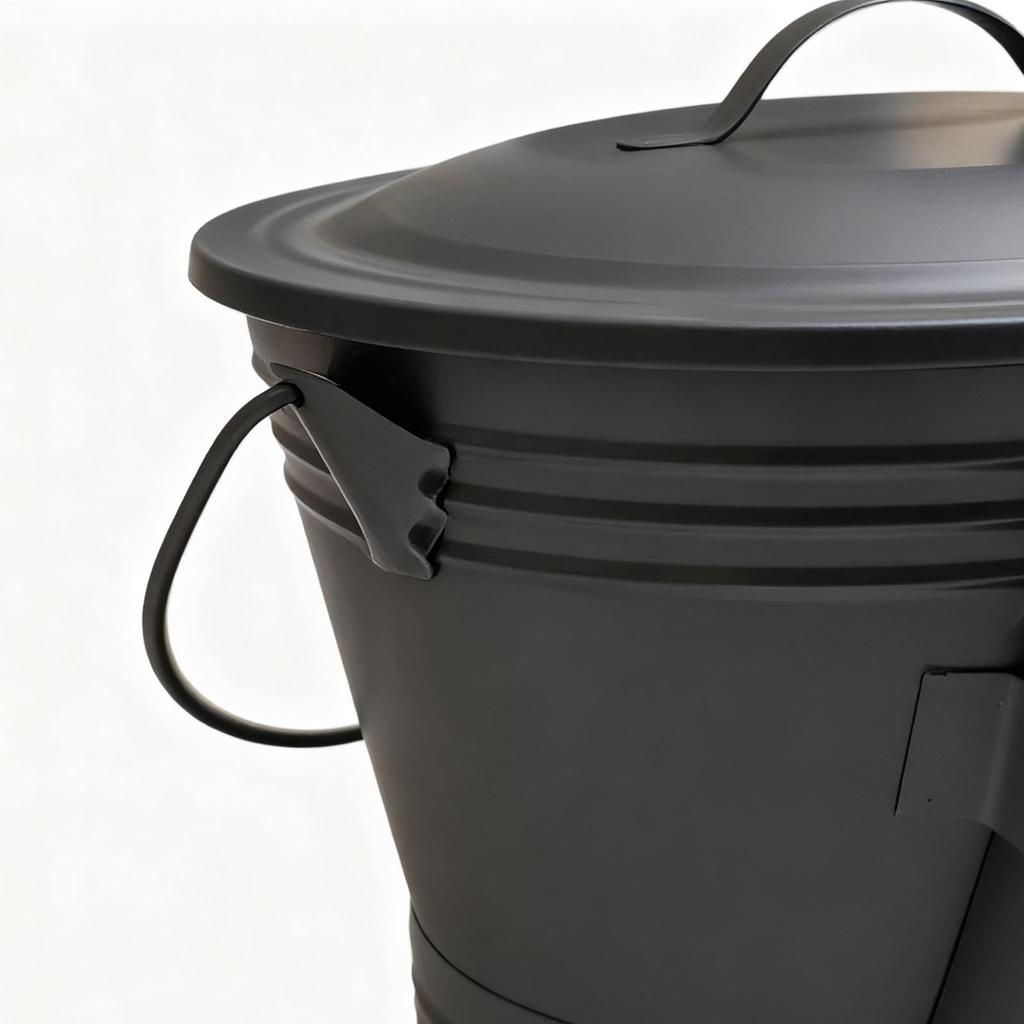 Настенный набор для сбора золы из печи Металлический контейнер Ведро для золы с крышкой Лопатка Метла Для камина На улице В помещении Патио Сад