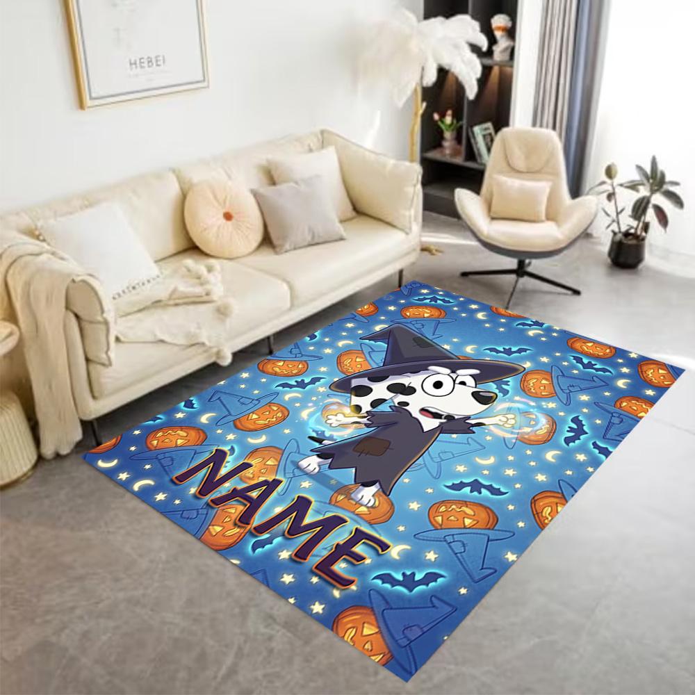 Christmas Bluey Family Customizable Name Floor Mat Suitable for Kitchen Hallway Balcony Outdoor Anti-slip Rug Decorate Offices Wedding Party Gift