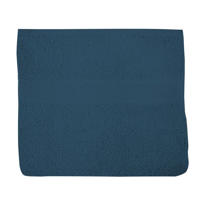 Serviette de toilette en coton 500 gr/m2 50x90 cm LAGUNE bleu canard, par Soleil d'ocre