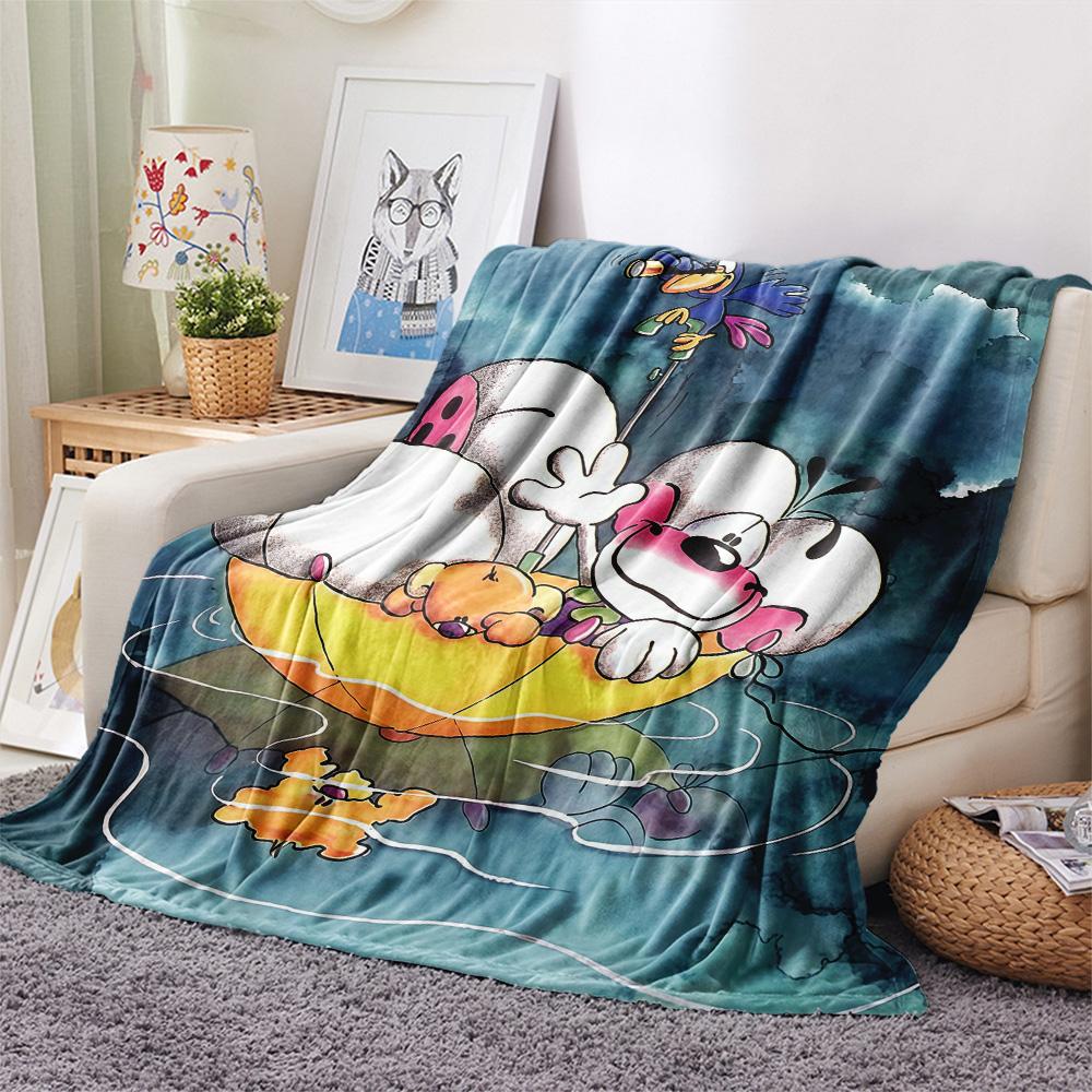 Diddl the Jumping Mouse2 Flannel Blanket, High quality Comfortable for All Seasons, Home Decor, Warmth and Comfort