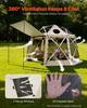 Pop up Gazebo Screen Tent, 3.6x3.6 m, 13-Sided Spherical Camping Canopy Tent with Removable Top & Carry Bag, Quick-Set & Bite-Proof, Screen House Sun