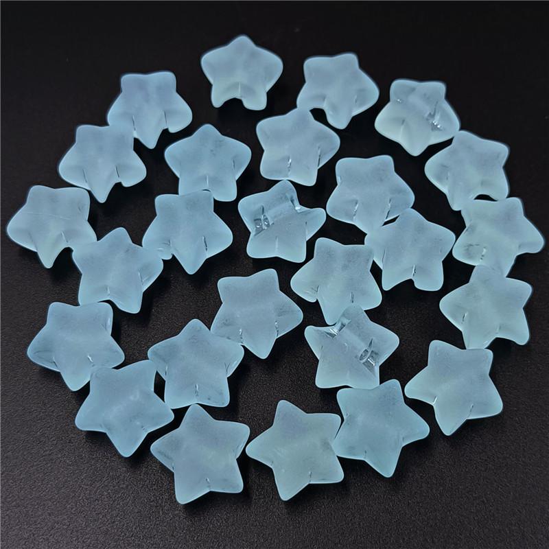 Матовые матовые модные аксессуары «сделай сам», звезда с задним отверстием, 10 шт., бусины с пентаграммой в виде персикового сердца для изготовления ювелирных сережек