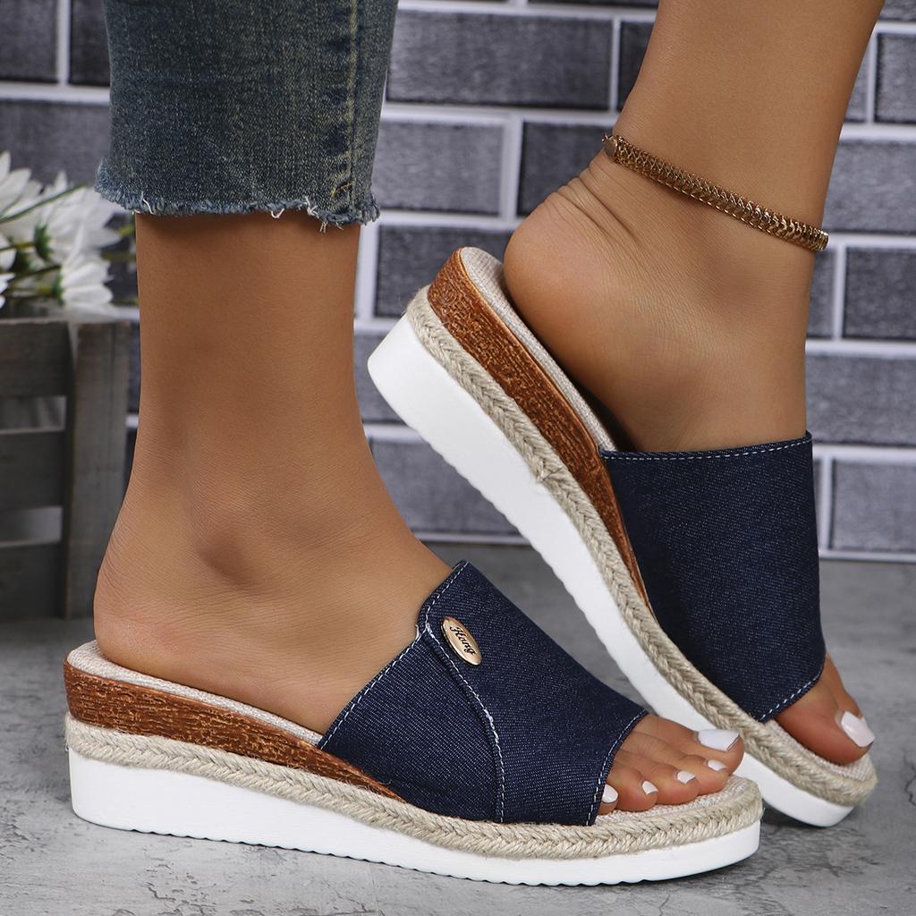Wedges Slippers Women Summer Platform Shoes Women High Heels Beach Slippers Fashion Outdoor Ladies Slides Zapatos De Mujer