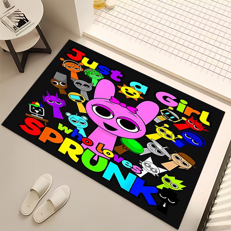 1pc Sprunki9 Print Area Rug - Soft, Washable Non-Slip Indoor Mat, Living Room, Home Office Decorative Rug,Office Decorative