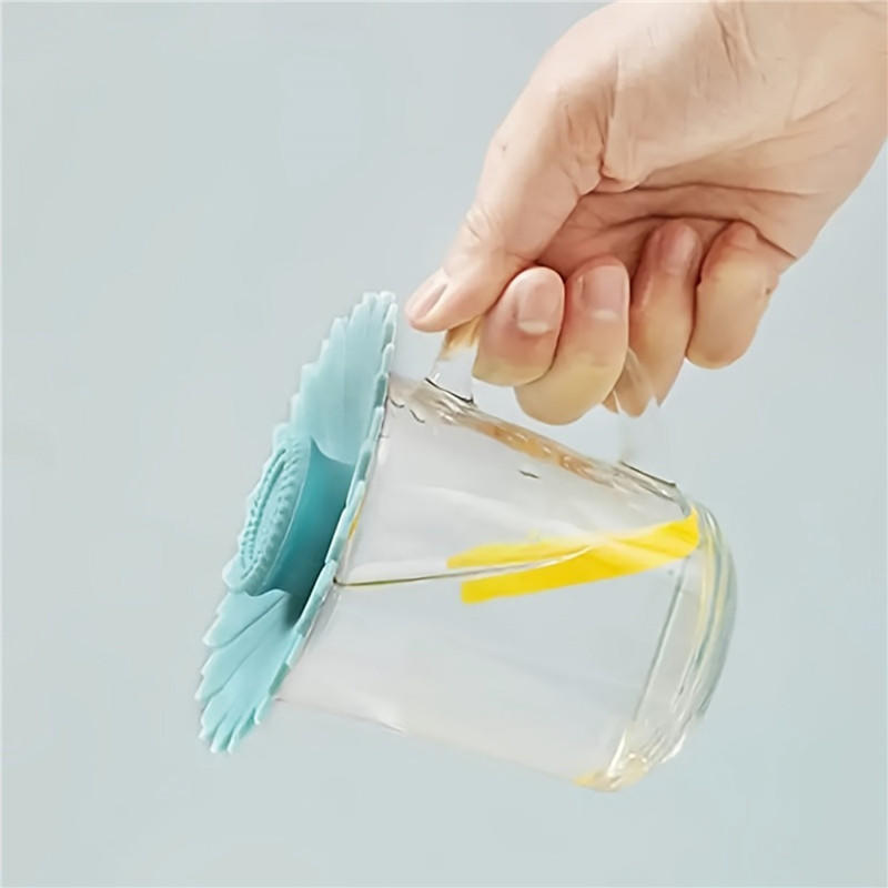 3 шт. практичных силиконовых чехлов для чашек, гибкие чехлы для кружек в форме подсолнуха, универсальные крышки для чашек для заварочных чайников, кофе