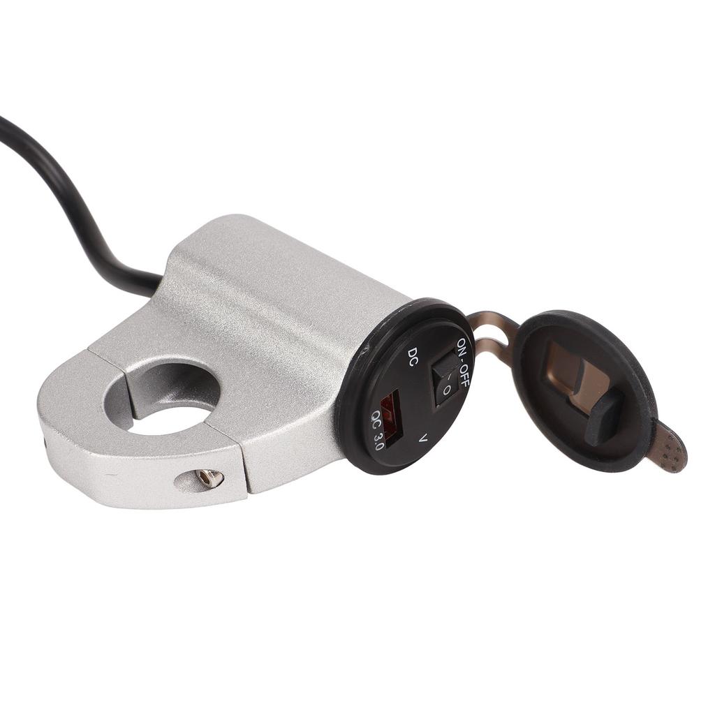 Motorcycle USB Charger Waterproof 12V Power Adapter Digital Display Voltage with Switch