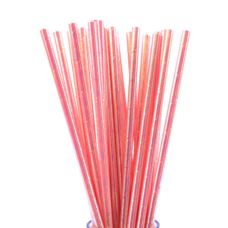 25 шт. фольги золото/серебро радуга одноразовые питьевые цветные бумажные трубочки рождественский свадьба день рождения украшения вечеринка мероприятия принадлежности