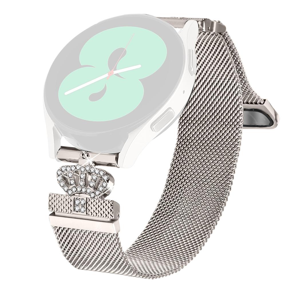 For Huawei Watch GT 3 Pro 43mm Milanese Mesh Band Magnetic Crown Clasp Stainless Steel Strap