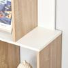 8-Shelf Bookcase Furniture for Living Room and Bedroom, in Wood, 100x27x124 cm, Oak and White