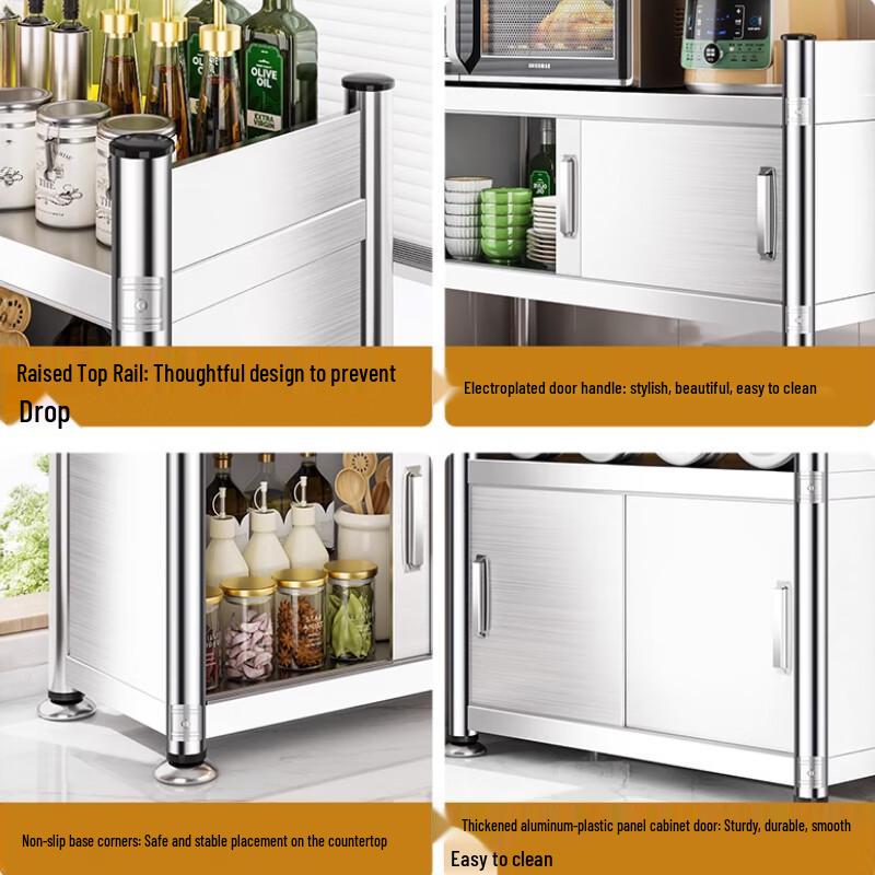 Yingbai Kitchen Countertop Pot and Spice Storage Cabinet