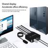 HDTV KVM Переключатель 2 входа 1 выход 4K 60 Гц Общий доступ к USB-клавиатуре и мыши Селектор-переключатель 4K 60 Гц Для ПК Ноутбука Офиса
