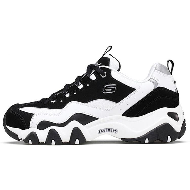 Skechers D'lites Gs Белый/Черный Женские 99999069-BKW