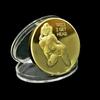 Tails I Get Head! Lucky Girl Funny Coins Gold Plated Coins Collection Arts Gifts Souvenir Coins