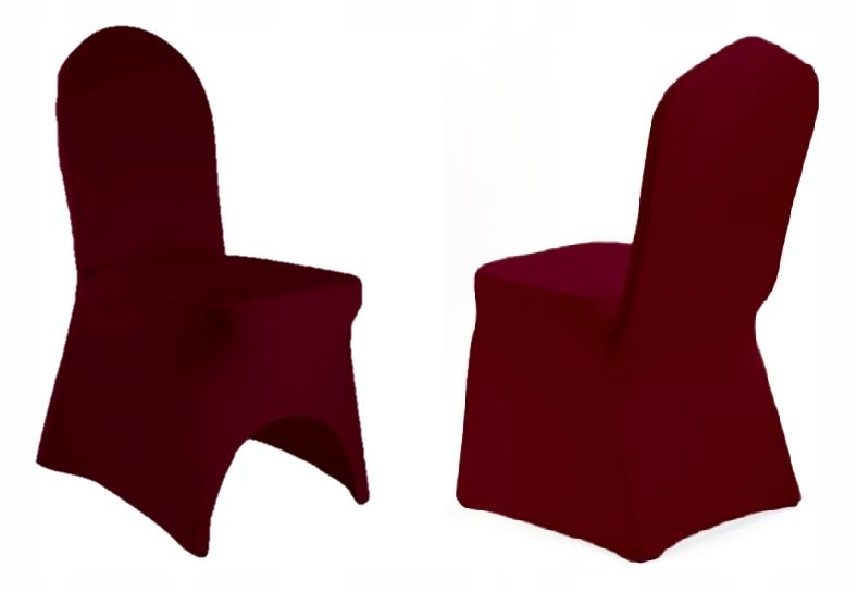Dark Red Elastic Chair Cover Premium