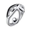 CZ Stainless Steel Eye of Horus Ring Black Gold Color Ancient Egyptian Protection Amulet Jewelry Mens Signet Size 7 To 14