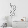Wall Ornament Minimalist 3D Face Line Art Silhouette Wall Hanging Iron Abstract Craft for Home Decoration