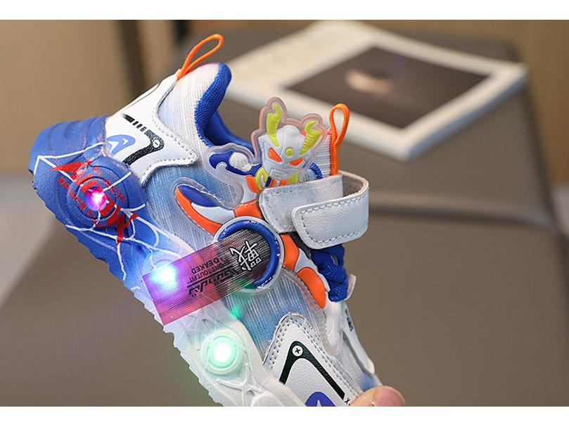 Кроссовки детские Luminous Mesh Ultraman Cartoon - унисекс 2023 года, дышащая спортивная обувь