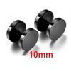 1Pair Unisex Jewelry Stainless Steel Cheater Plugs Earrings Dumbbells Pattern Ear Stud
