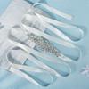 Ribbon Wedding Belt Silver Bridal Sashes Fashion Bridal Belt  Wedding