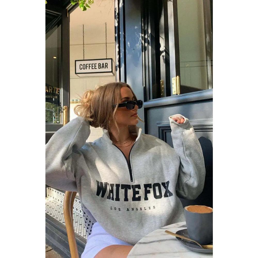 Осень и зима Новая повседневная толстовка с капюшоном с коротким воротником и застежкой-молнией с длинными рукавами и принтом