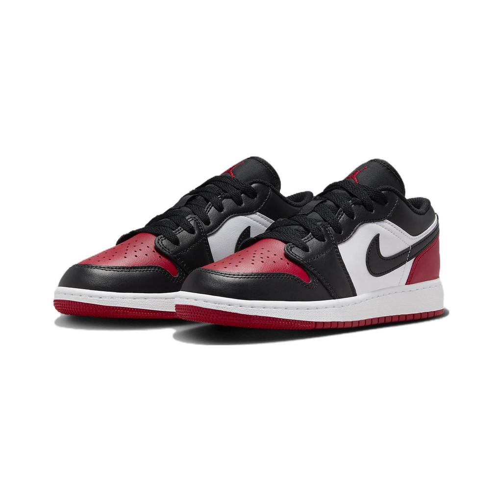 Детские кроссовки Air Jordan 1 Low GS Bred Toe 2.0 White Varsity-Red Black 553560-161
