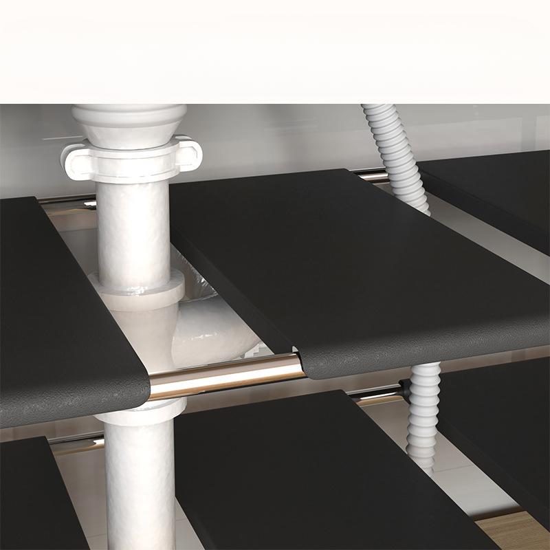 Kitchen Organiser Under Sink Rack Storage Shelves Expandable 2 Tier Cabinet Shelf Dishes Rack Under Sink Holder Bathroom Shelf