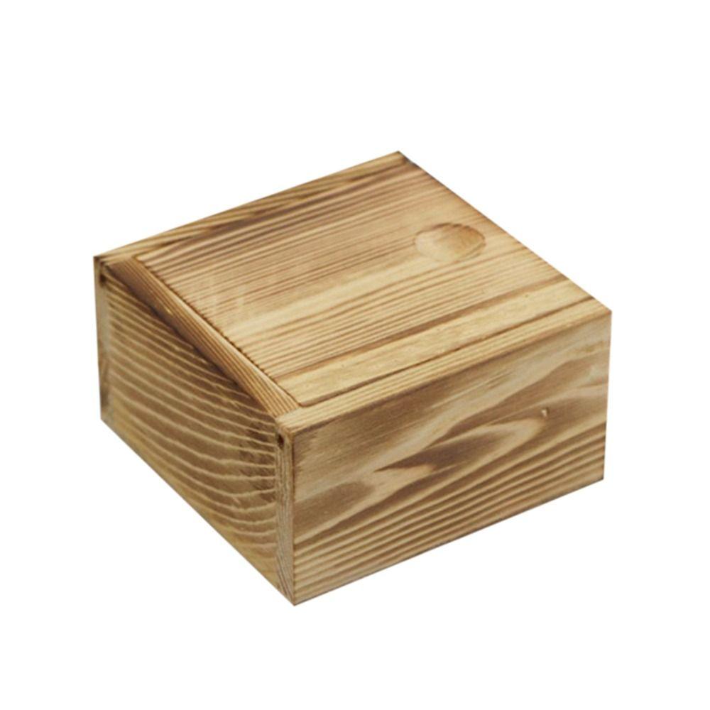 Natural With Slide Top Card Keeper Wooden Box Jewelry Organizer Case Storage Box Beads Container