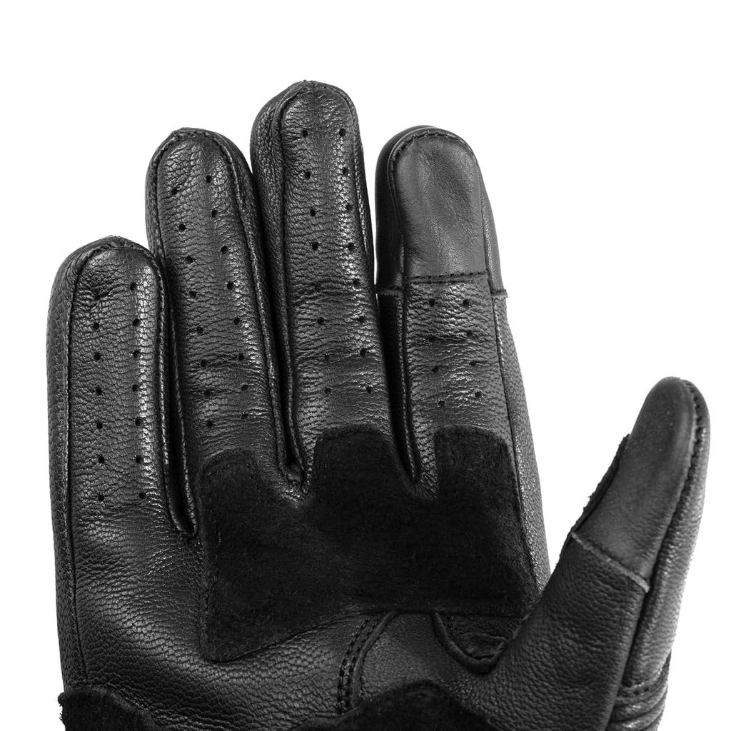Кожаные мотоциклетные перчатки Komine Small GK-263, Черные,