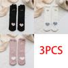 3/5 Pairs Winter Women Warm Socks Fluffy Plush Sleep Soft Cozy Girls Cute Cartoon Floor Socks