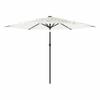 Vidaxl Parasol Ogrodowy Na Stalowym Słupku, Biały, 288X288X225 Cm
