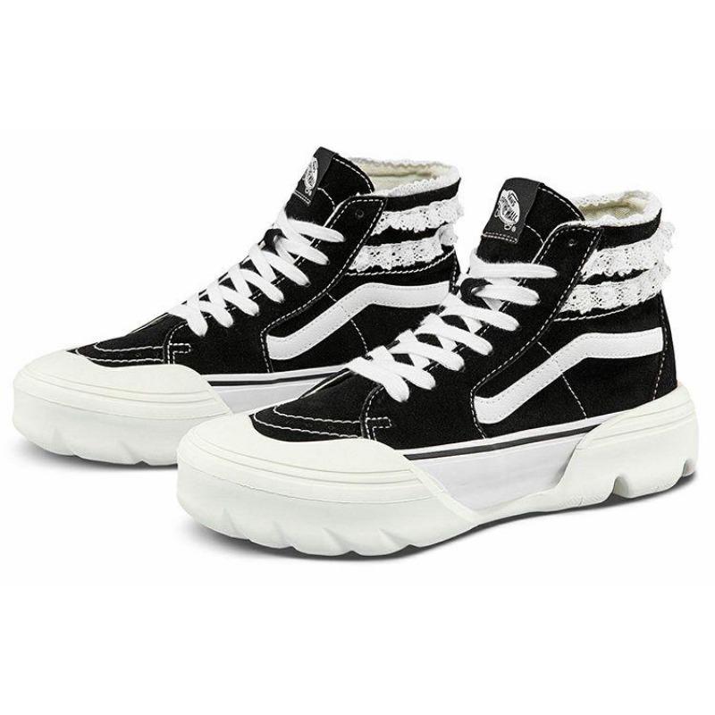 Sandy Liang x Vans SK8 Tapered Modular unisex high-top skate shoes black white VN0A7Q5TB7C