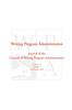 The Wpa : Writing Program Administration 34.1 Book