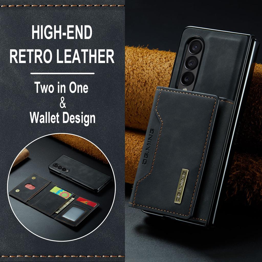 Fashion Magnetic Leather Phone Bag Case For Samsung Galaxy Z Fold4 5g Fold 4 Fold3 Fold 3 Card Slot Cell Phone Cover Funda