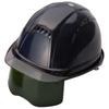 TOYO Helmet with Shield Venti Plus Styrofoam Navy Blue/Smoke/Green (#3 Standard) No.391F-S-G