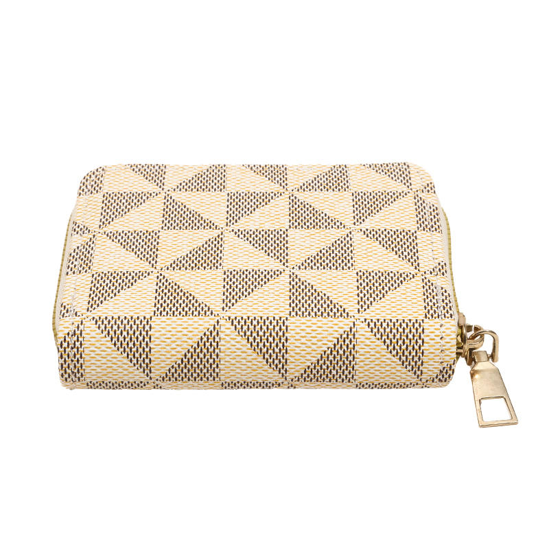 Женский короткий кошелек с ретро-принтом, на молнии, с отделением для карт, многофункциональный женский кошелек с удостоверением личности и кредитной картой