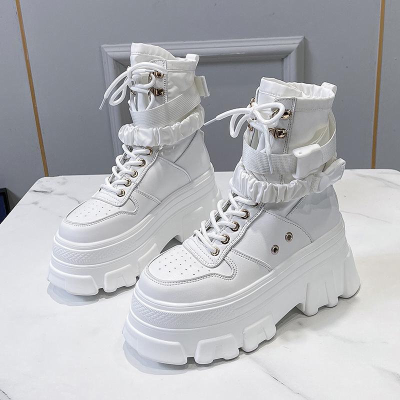 Rimocy мотоциклетные ботинки на массивной платформе в стиле панк, женские ботильоны на шнуровке на толстой подошве, женская крутая осенне-зимняя женская обувь в готическом стиле