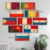 [SQ-DGLZ]P-S Country Flag 15x30cm Plate Metal Sign Vintage Tin Sign Wall Decor For Club Travel Poster Saudi Arabia/Russia