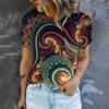 Summer Vintage Cashew Flower 3D Print T-shirts Women Streetwear Casual Fashion Short Sleeve T Shirt O-neck Tees Tops Clothing