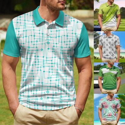 Летний мужской топ с короткими рукавами для гольфа и микроэластичным покрытием Performance
