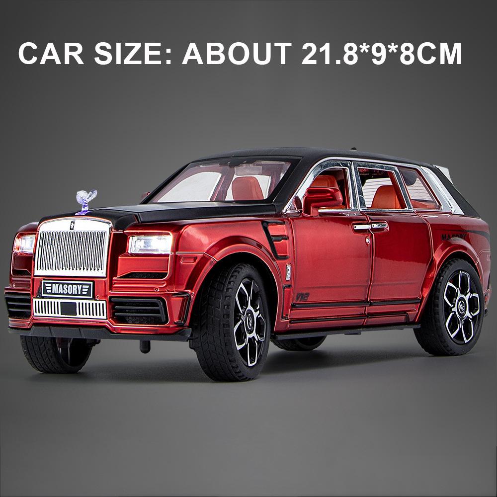 1:24 Cullinan Phantom Модель автомобиля Игрушка Двери Открываются Амортизаторы Машины Переднее колесо Рулевое Управление Оттянуть Назад Транспортное средство Коллекции Хобби