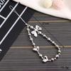 Korean Love Heart Beaded Phone Chain & Keychain Set for Women