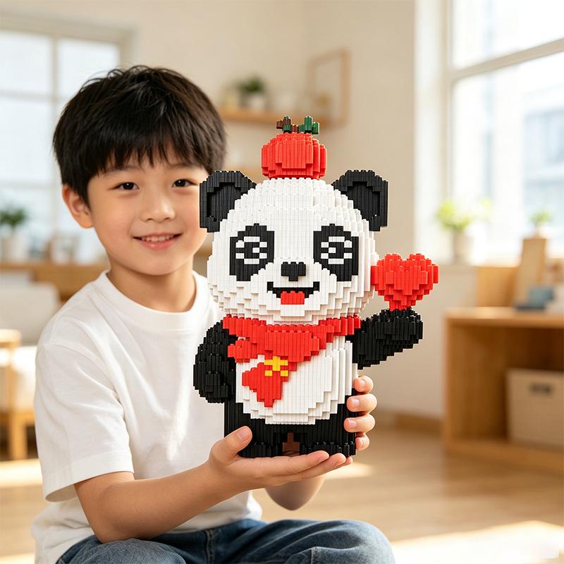 Яблоко Сердце Панда Совместимые с LEGO Летние Игрушки: Детский набор пазлов и строительных блоков