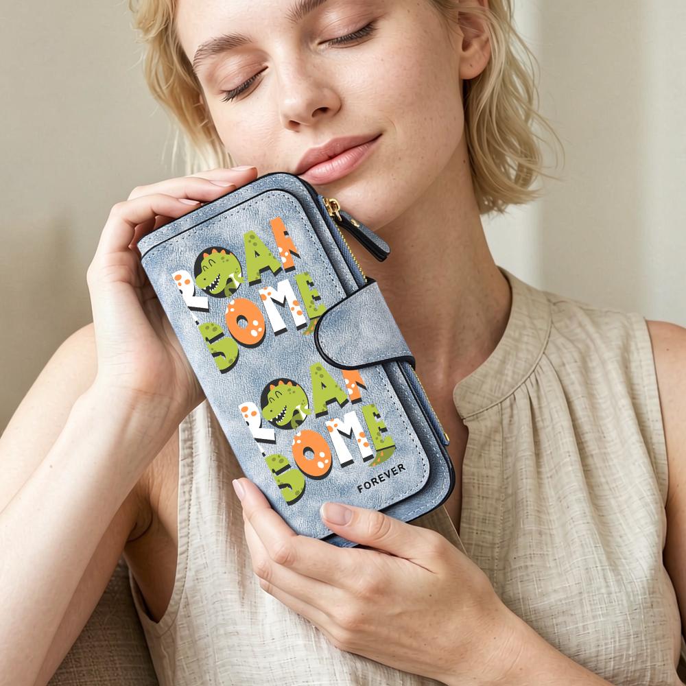Roarsome Dinosaur Cute Wallet Fashion Long Purse Casual Card Holder