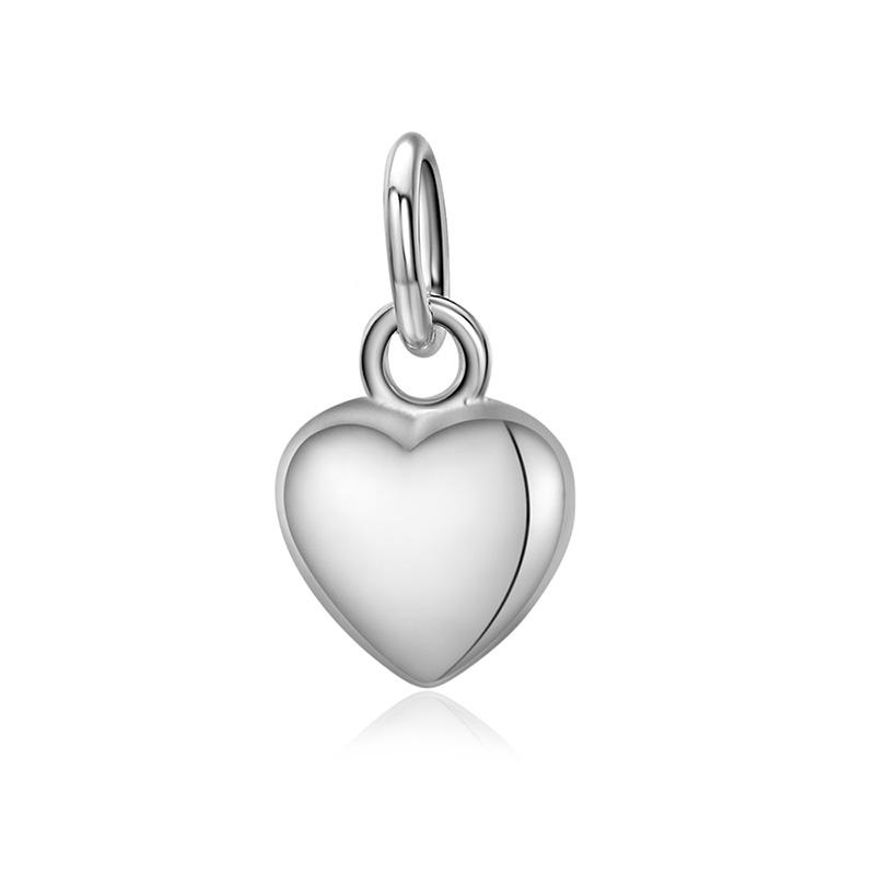925 Silver Heart Pendant Handmade Romantic Fashion Jewelry for DIY