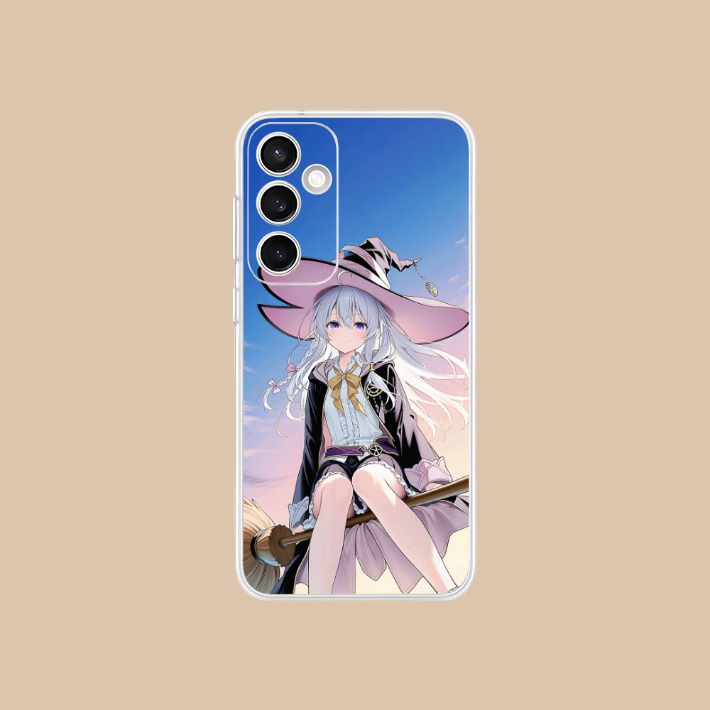 Чехол для мобильного телефона Wandering Witch Elaina, прозрачный, для Samsung Galaxy S25 S24 S23 S22 S21Plus FE Ultra, цветной