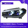 Светодиодная фара в сборе с плавными дневными ходовыми огнями для BMW X5 F15 2014-2018 годов выпуска, модель G05 Arrow Style.