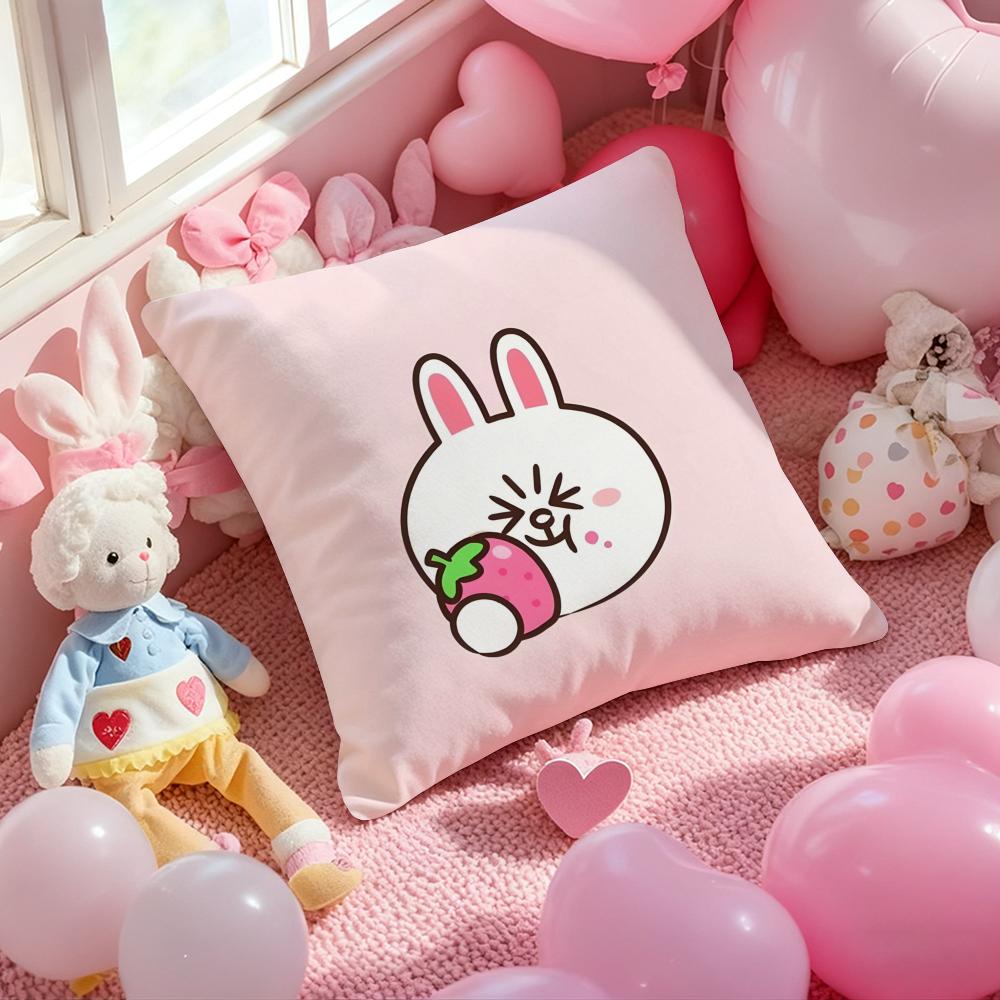 LINE FRIENDS коричневый медведь и конни Чехол для подушки с принтом Наволочка для гостиной дивана Чехол для подушки и декор спальни