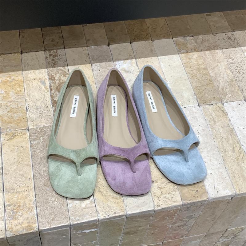 Fashion IPPEUM Summer Sandals Flats For Women Split Toe Ballet Flats Shoes Sandalias De Mujer