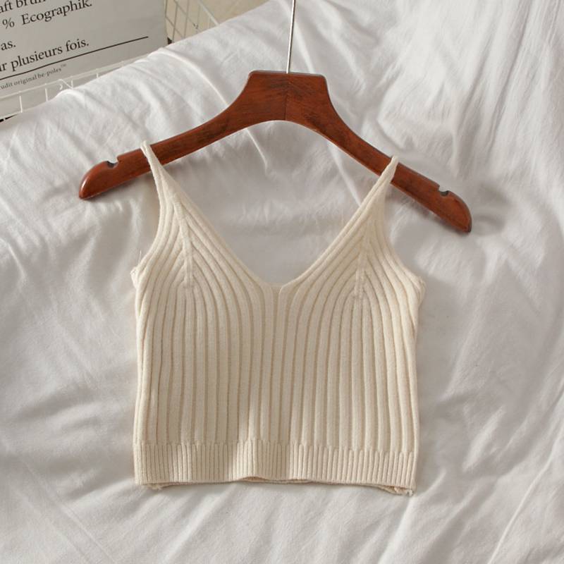 Сексуальные укороченные топы, вязаный топ на бретельках, женская летняя майка с открытой спиной, модный топ в рубчик, женский укороченный жилет без рукавов